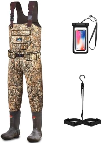 Fishing Waders for Men,Hunting and Waterproof Neoprene Wader for Men with 600G Insulation and Includes Boots