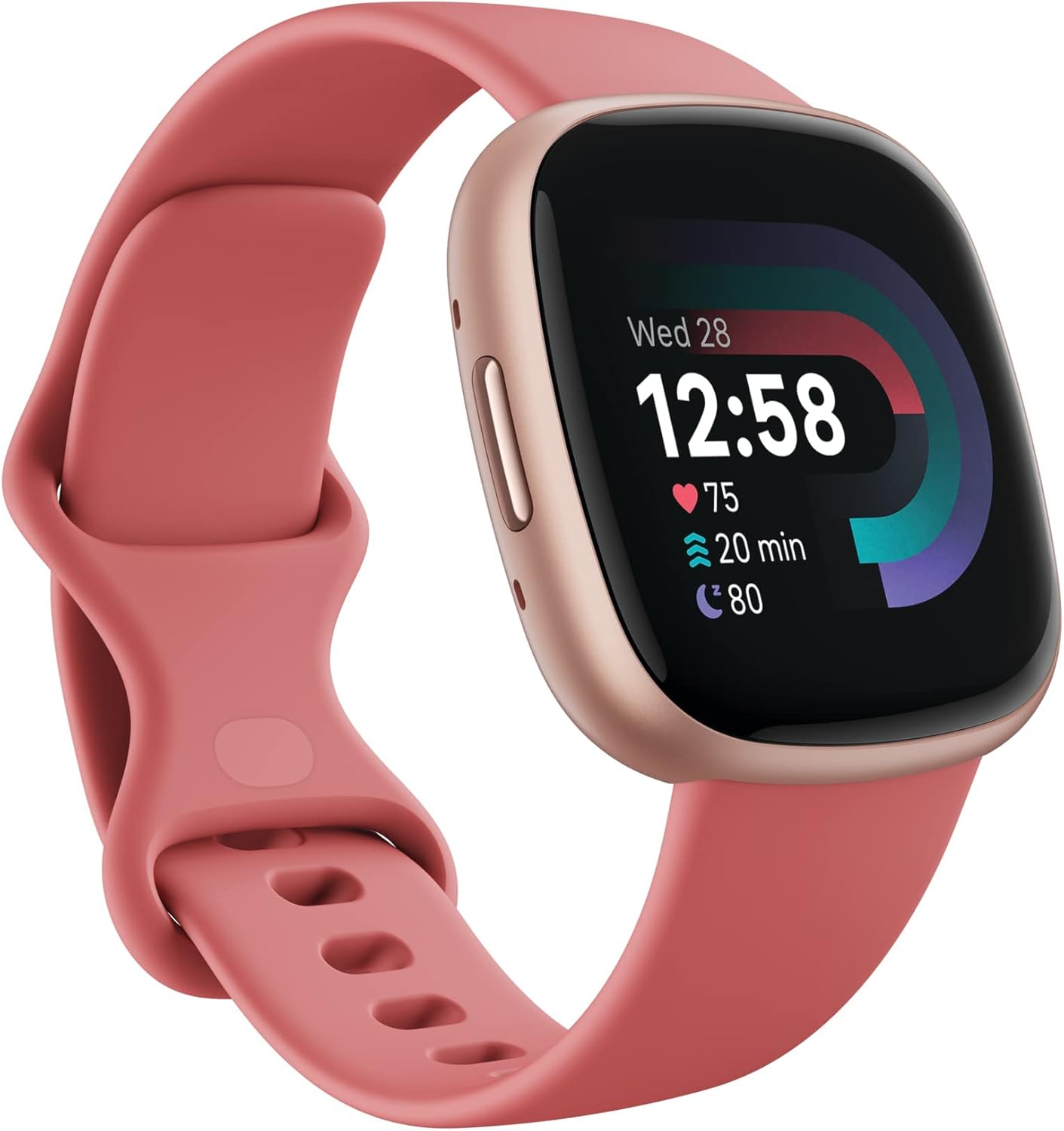 Fitbit Versa 4 Fitness Smartwatch with Daily Readiness, GPS, 24/7 Heart Rate, 40+ Exercise Modes, Sleep Tracking and more, Pink Sand/Copper Rose, One Size (S & L Bands Included) - Image 9