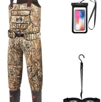Fishing Waders for Men,Hunting and Waterproof Neoprene Wader for Men with 600G Insulation and Includes Boots